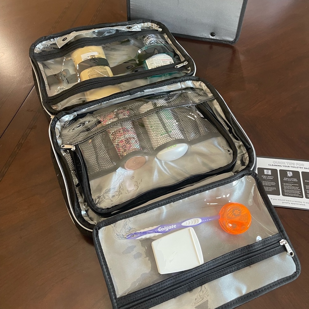 Buy 3 POPPIN10 Large Hanging Cosmetic Toiletry Makeup Organizer Bags for $40